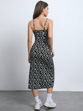 Ditsy Floral Print Split Thigh Cami Dress